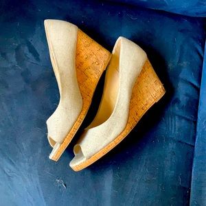 Kelly and Kate peep toe wedges